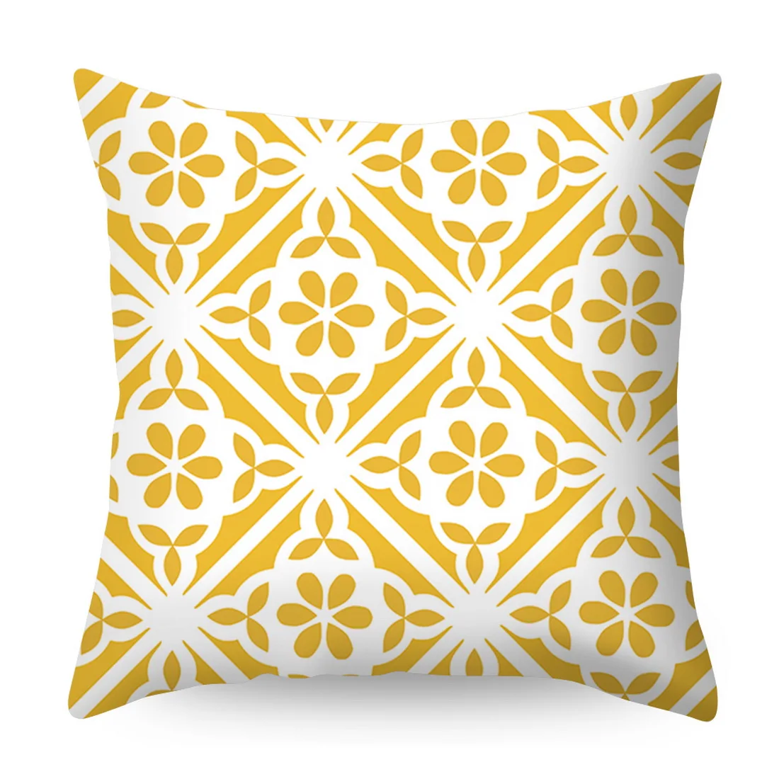 Желтый декоративный чехол для диванной подушки наволочка домашний дивана