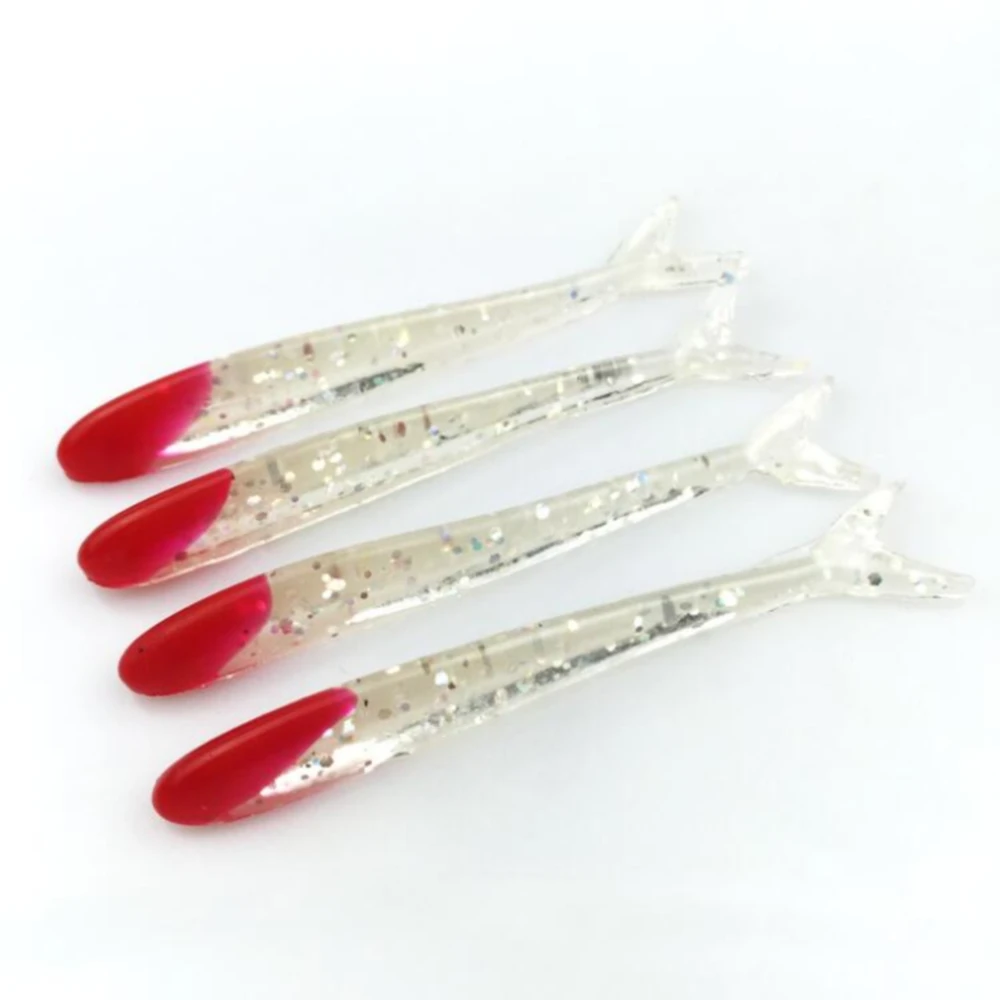 Gorgons 10pcs/bag rubber lure Artificial bait fishing accessories black minnow silicone fishing lure soft lure