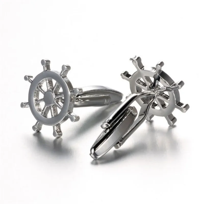 2020 Original Design Men's Novelty Ship Steering Wheel Cuff Link Wedding Links Nautical | Украшения и аксессуары