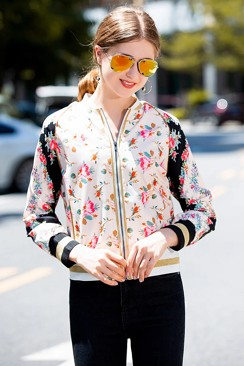 Coat Runway High Quality 2020 Autumn New Women'S Fashion Party Office Vintage Elegant Chic Flower Print Long Sleeve Jacket | Женская