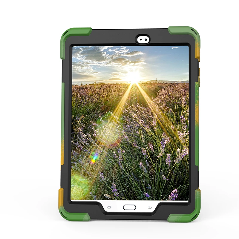 Противоударный силиконовый гибридный чехол с поворотным ремешком и подставкой