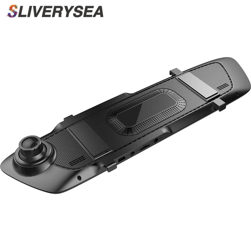 SLIVERYSEA " ips стриминг медиа Вождение рекордер зеркало заднего вида Full HD 1080P телескопический объектив двойной объектив видеорегистратор