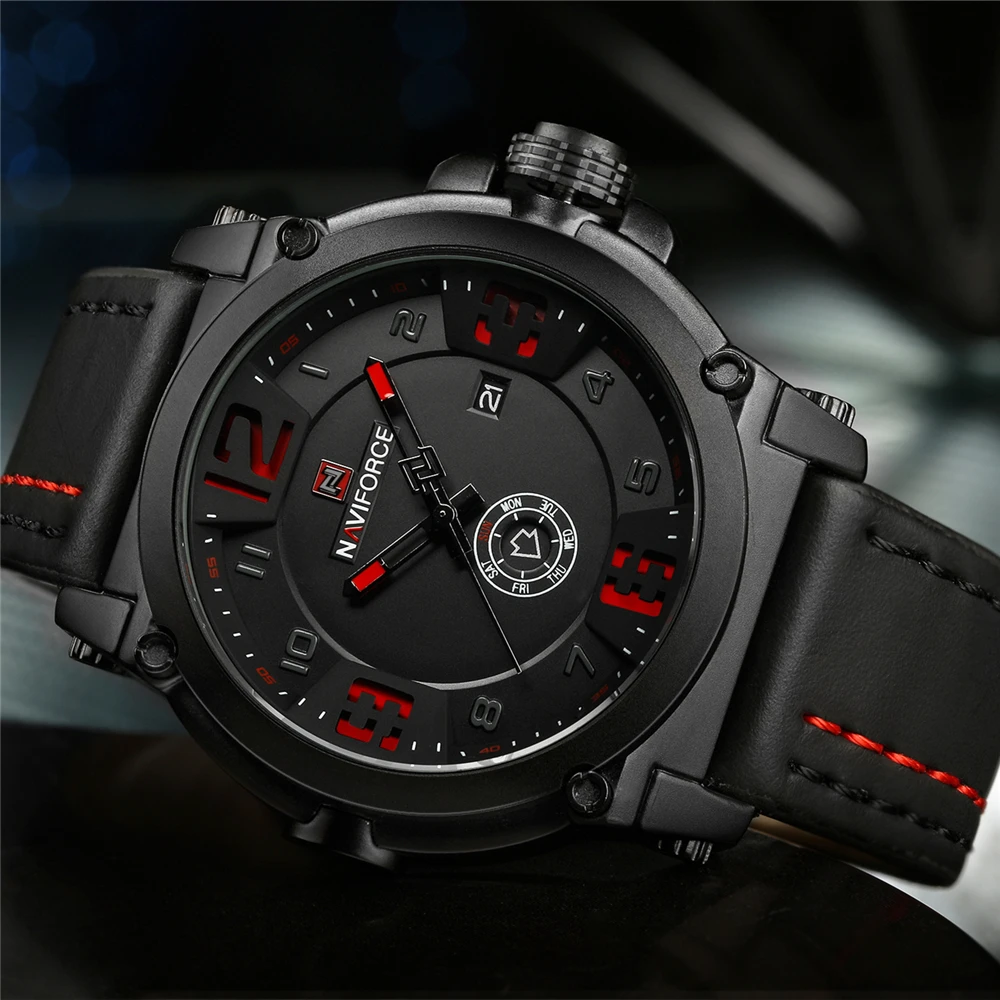 Часы наручные NAVIFORCE Мужские кварцевые Брендовые повседневные спортивные