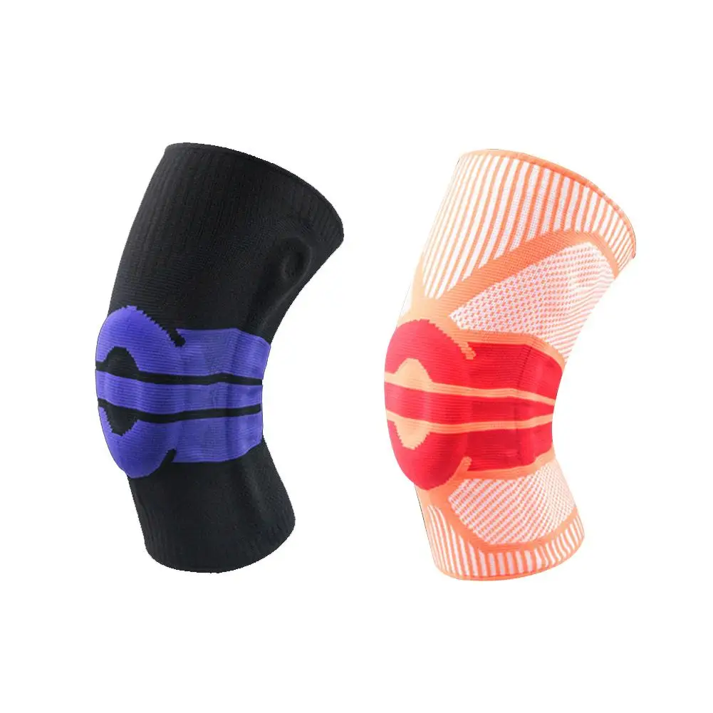 

Вязаный дышащий силиконовый пружинный наколенник, лучший Бандаж с боковыми стабилизаторами, гелевая Подушечка Для надколенника, для подде...
