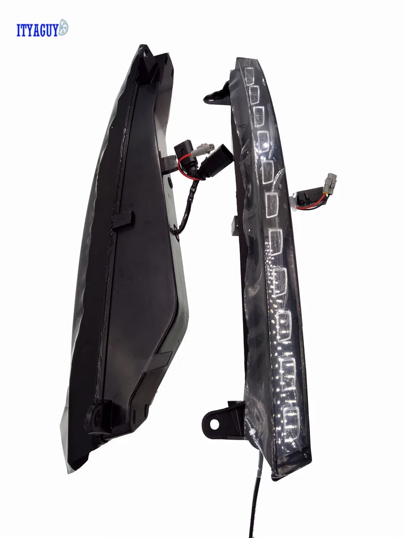 

ITYAGUY 1Set DRLfit For Audi Q7 2006 2007 2008 2009Yellow Turn Signal Function Car DRL Waterproof 12V LED Daytime Running Light