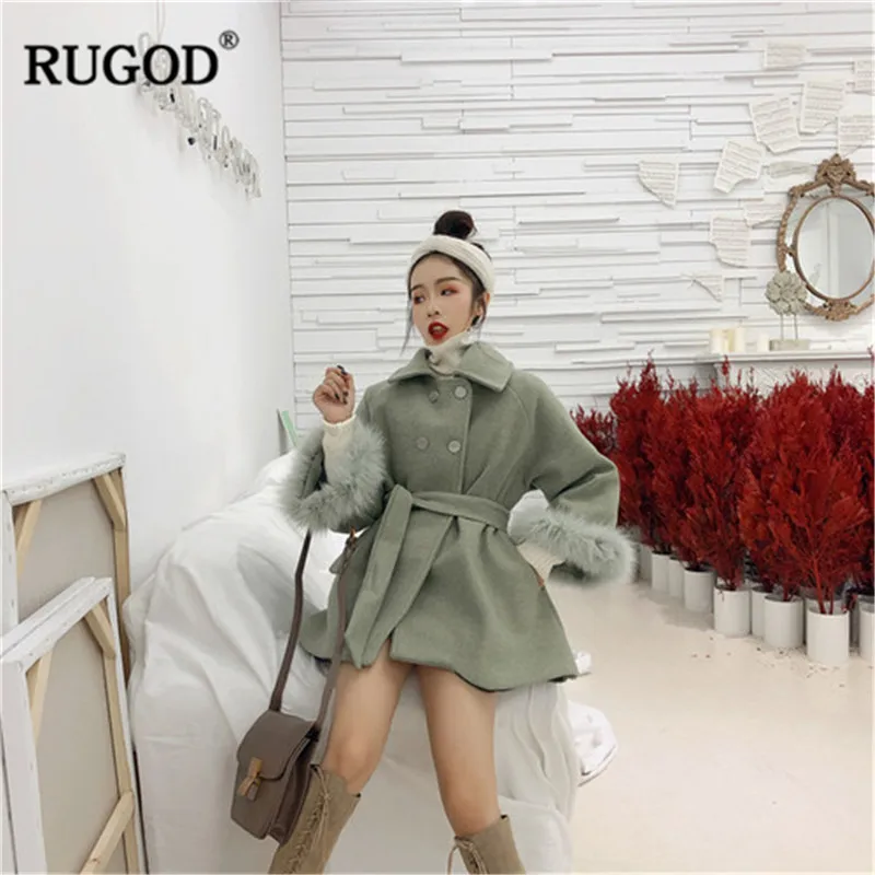 RUGOD/модные женские пальто с отложным воротником Офисная Женская одежда