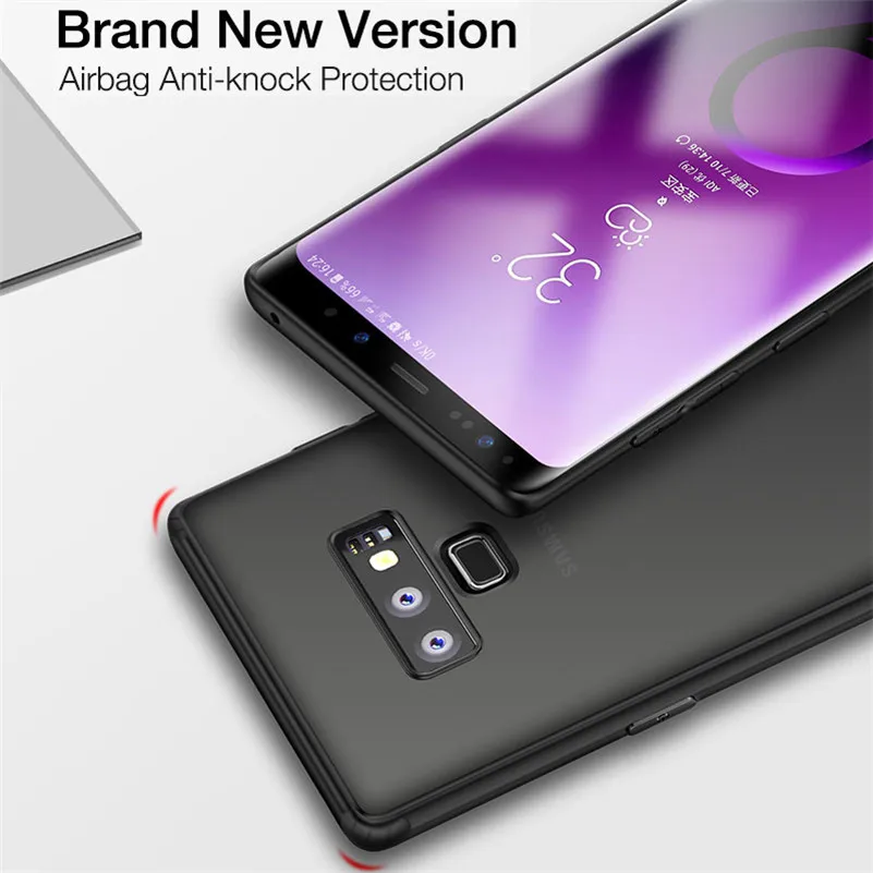 Матовый чехол из ТПУ для Samsung Galaxy Note9 S9 + с защитой от отпечатков пальцев S8 Plus Note 8 9 S7