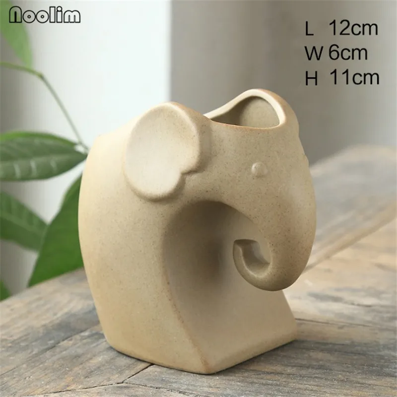 NOOLIM ZAKKA керамика горшки для суккулентов милый мультфильм Животные шаблон горшки офис украшение стола украшения - Цвет: 04