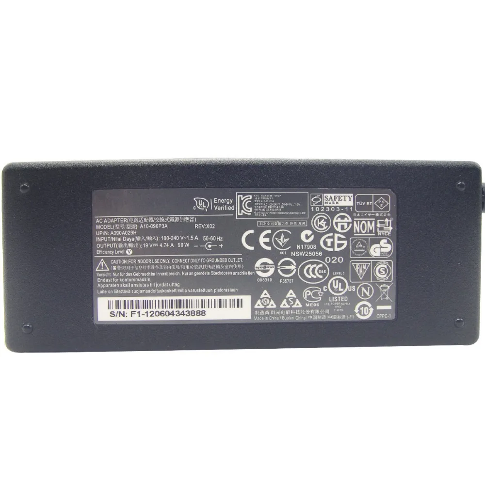 19 в 4.74A 90 Вт 5,5*2,5 мм A10-090P3A A090A029H Chicony адаптер переменного тока для ACER Aspire 5600 5610 5620 5650 ноутбук