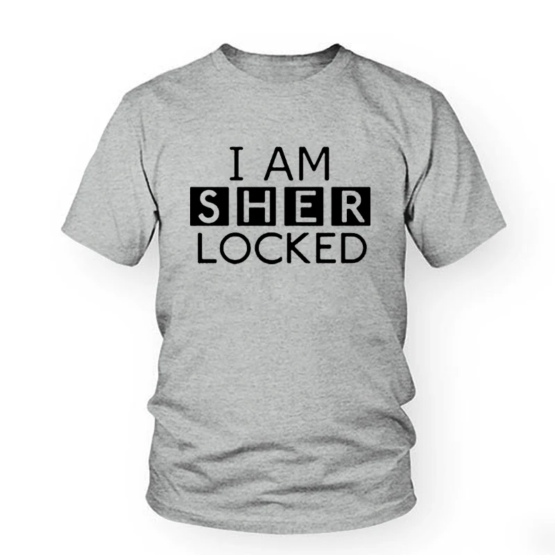 Женская Повседневная футболка с коротким рукавом I Am Sherlocked Fandom модная уличная