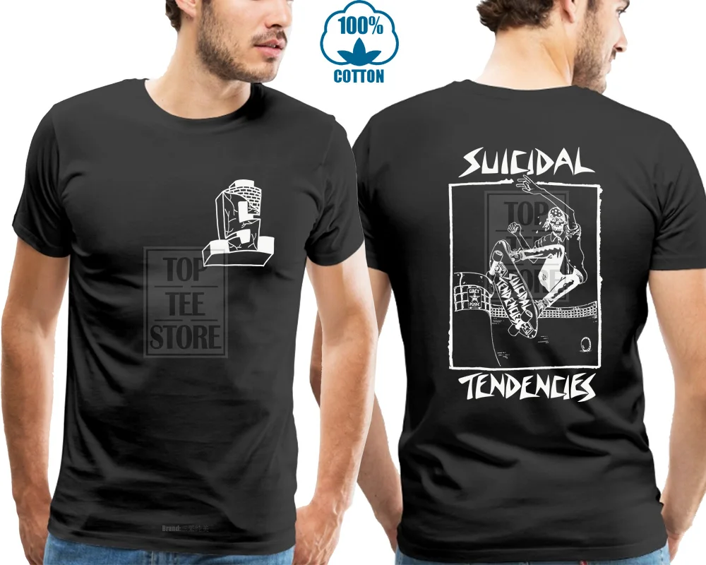 Новинка черная футболка с принтом в стиле панк для скейтбординга (Sml 2Xl) Badhabitmerch