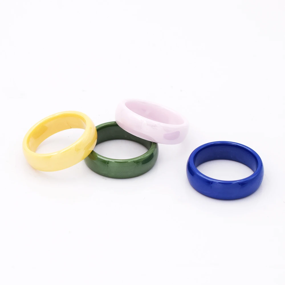 4 цвета Высокое качество ювелирные изделия 6 мм красивое керамическое кольцо для