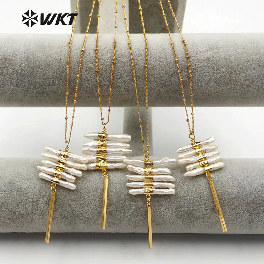 WT N1124 WKT оптовая продажа ожерелья из пресноводного жемчуга высшего качества