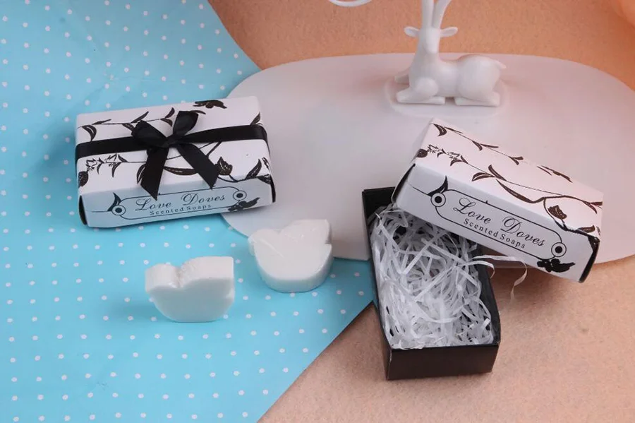 Белое мыло в коробке для свадьбы дня рождения Baby Shower 20 шт.|Сувениры вечеринок| |