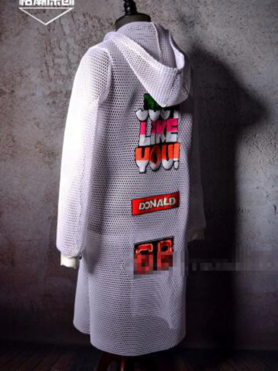 Men's spring and autumn edition of the new fashion casual trend boutique host bar singer white mesh collage jacket / M-2xL | Мужская