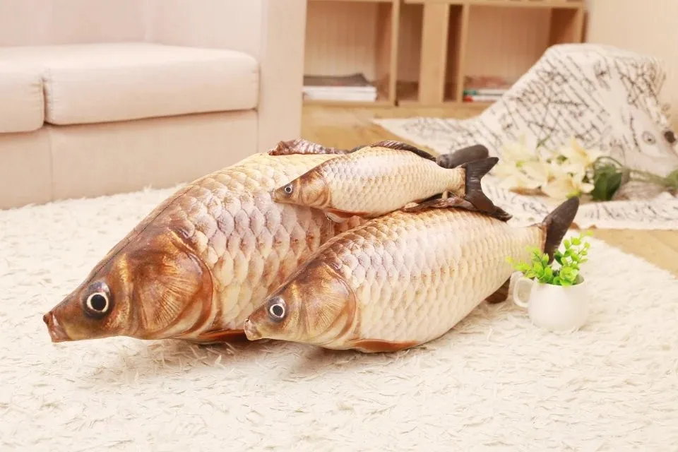 60 см Горячая 3D плюшевая игрушка-имитация рыбы Классическая трава Карп Подушка креативный подарок на день рождения игрушка для детей домашний декор