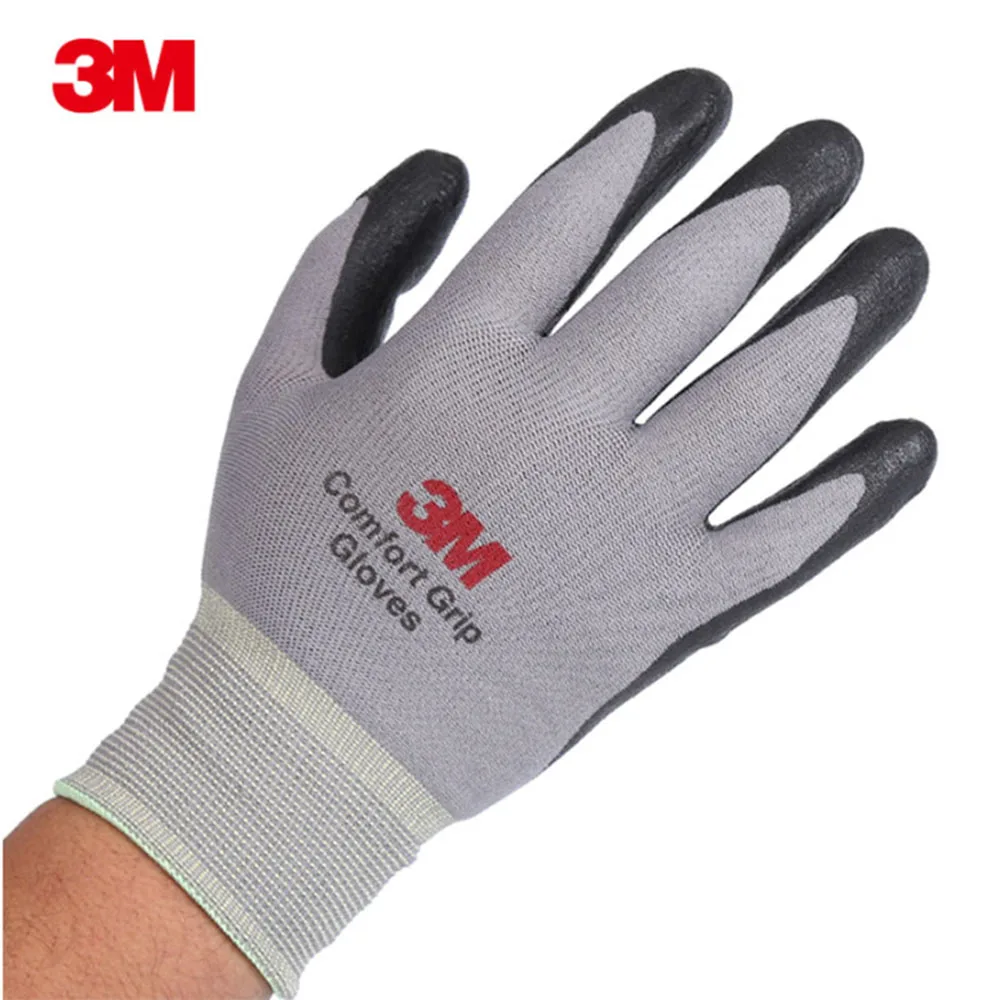 1 шт., 3M, удобные перчатки, нитриловые резиновые защитные перчатки, устойчивые к порезам, перчатки для работы, тянущиеся, прочные, с покрытием