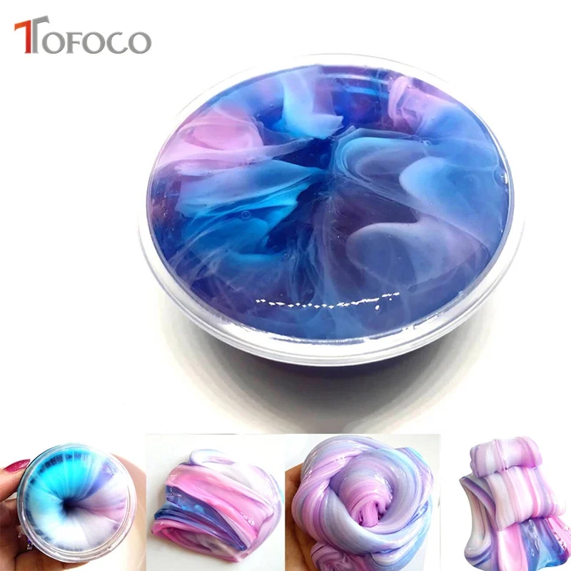 TOFOCO разноцветные прозрачные слизи игрушки для детей Diy Slime Box Cristal Clay Mud Lizun тесто