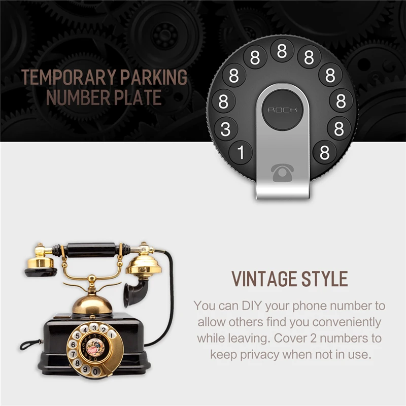 Рок телефон номер панель для парковки Автомобильный держатель скрытые