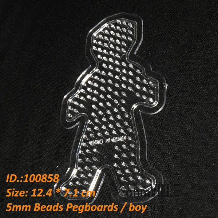 100858 Pegboards для мальчиков 5 мм перлер Хама бисер узор прозрачный Peg Board + бесплатная