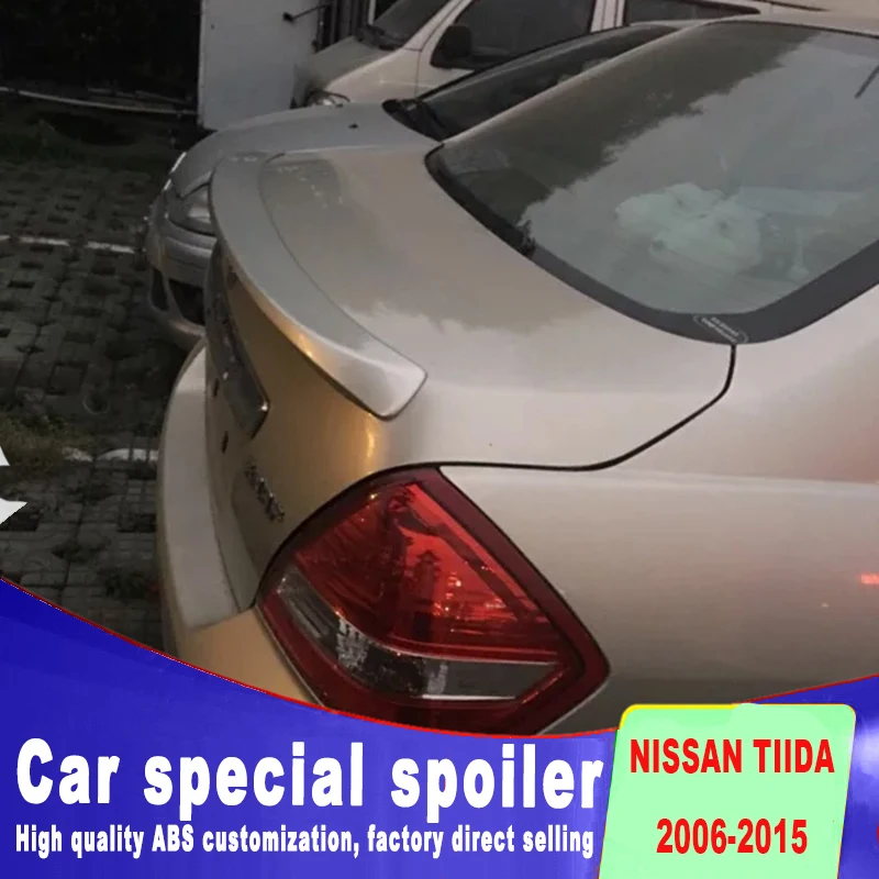 Спойлер для NISSAN TIIDA golden code 2006 2015 задний багажник на крышу из АБС пластика легко