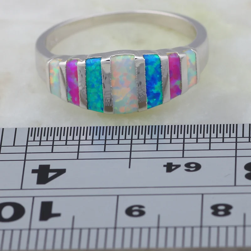 Новинка 2021 модное ювелирное изделие кольца для женщин Цвет белый синий розовый