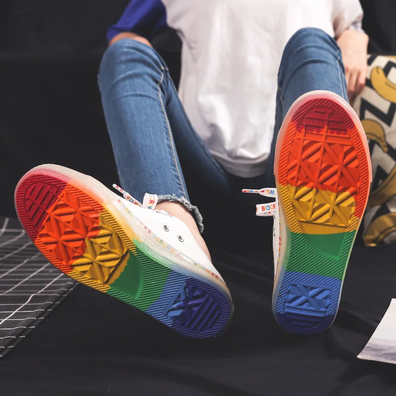 Кроссовки на платформе Новинка 2019 года Брендовая обувь плоской прозрачной