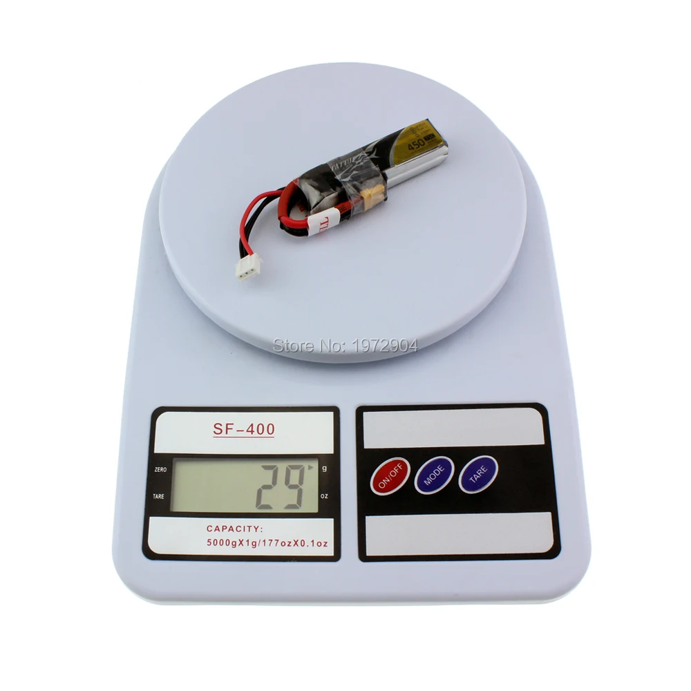 Литий-полимерный аккумулятор tattu 450mAh 75C 2S 7,4 V 3S 11,1 V 4S 14,8 V с разъемом XT30 Battey для RC FPV Racing Drone Quadcopter Toys