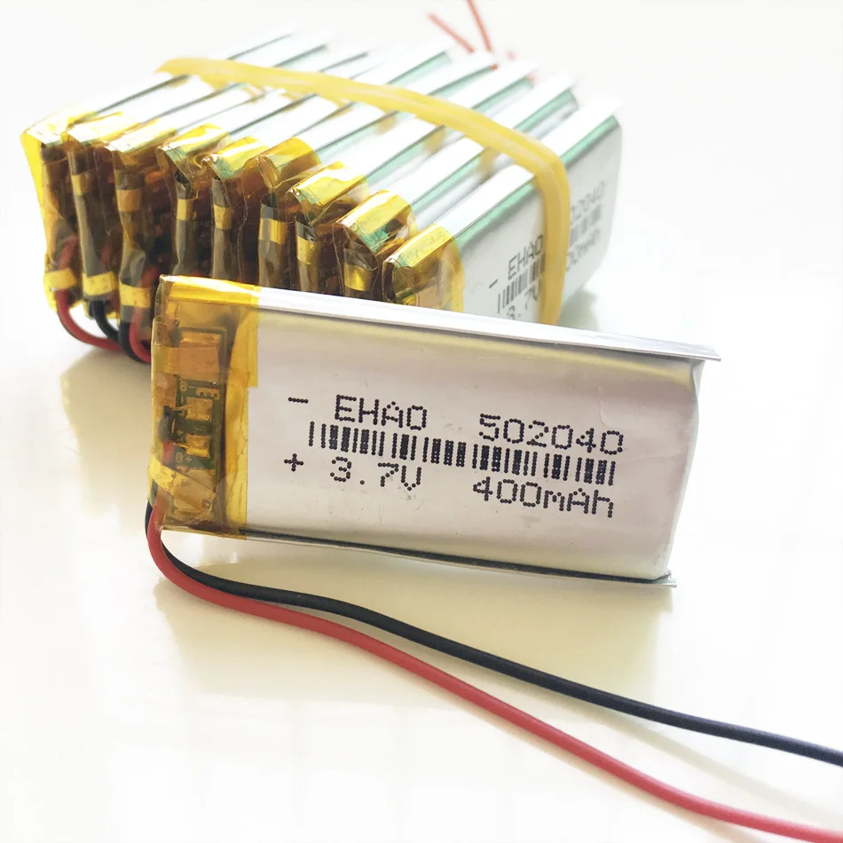 10 шт. литий-полимерные аккумуляторные батарейки 3 7 в 400 мАч для Mp3 GPS PSP селфи-палки