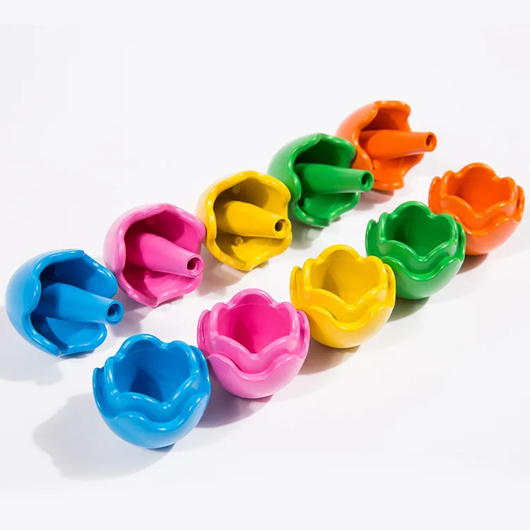 Нетоксичный воск 10 цветов творческие Детские мелки в форме яйца детские подарки