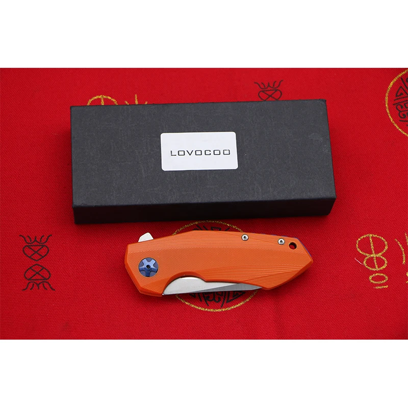 LOVOCOO ZT0456 Флиппер складной нож D2 лезвие G10 Ручка Открытый Отдых Охота Карманный фрукты Ножи EDC инструменты Surviv