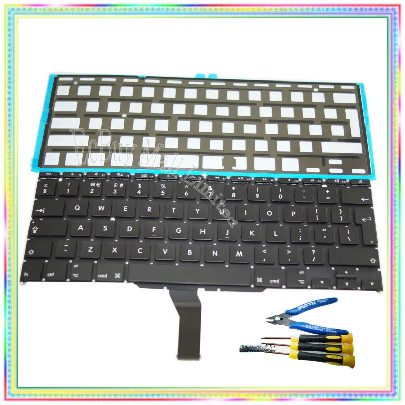 

Brand new UK Keyboard with Backlight & keyboard screws & screwdriver tools for Macbook Air 11.6" A1370 A1465 2011-2014 Years