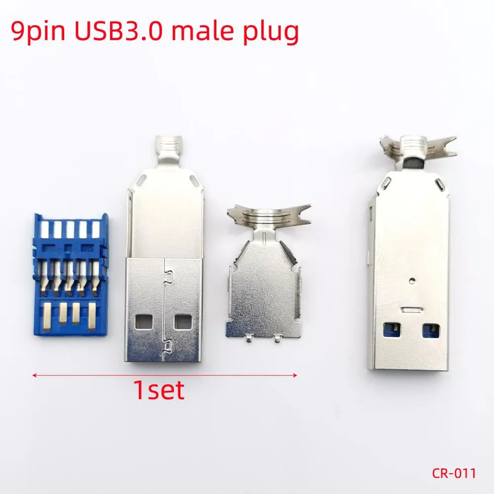 5-15 компл. Сварной проводной Соединитель с чехлом USB 2 0 разъем тип A 3 штекер 2A/5A
