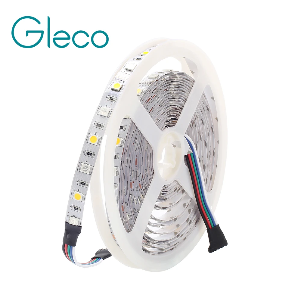 Светодиодная лента DC12V 5050 RGB RGBW RGBWW 5 м 60 Светодиодный/м, 5050 Светодиодная лента светильник RGB, RGB+ белый, RGB+ теплый белый гибкий светильник IP20 IP65