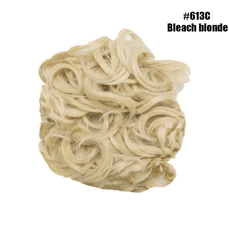bleach blonde S-noilite волосы булочка для наращивания волос 2 Пластиковые Расческа для вьющихся волос шиньон синтетические волосы грязный шиньон для женщин Свадьба - Цвет: bleach blonde