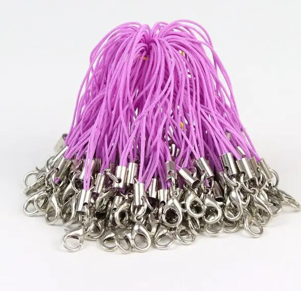 100 шт. Плетеный шнурок на застежке Лобстере для сотового телефона ремешок