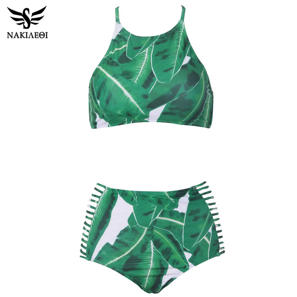 Бикини женское с высокой талией и цветочным принтом в стиле ретро|wear womens|wearing