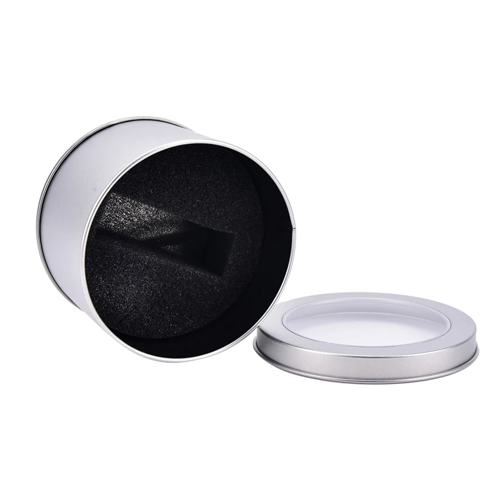 Практичный Серебряный чехол Оловянная Подарочная коробка для хранения намотки