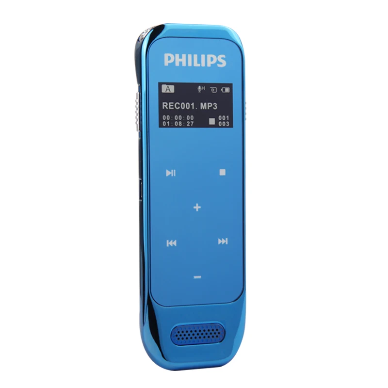 Диктофон PHILIPS 8 Гб сенсорная ручка с кнопками до 2160 часов записи звука oled-дисплей черный синий белый цвет VTR6600 - Цвет: Зеленый