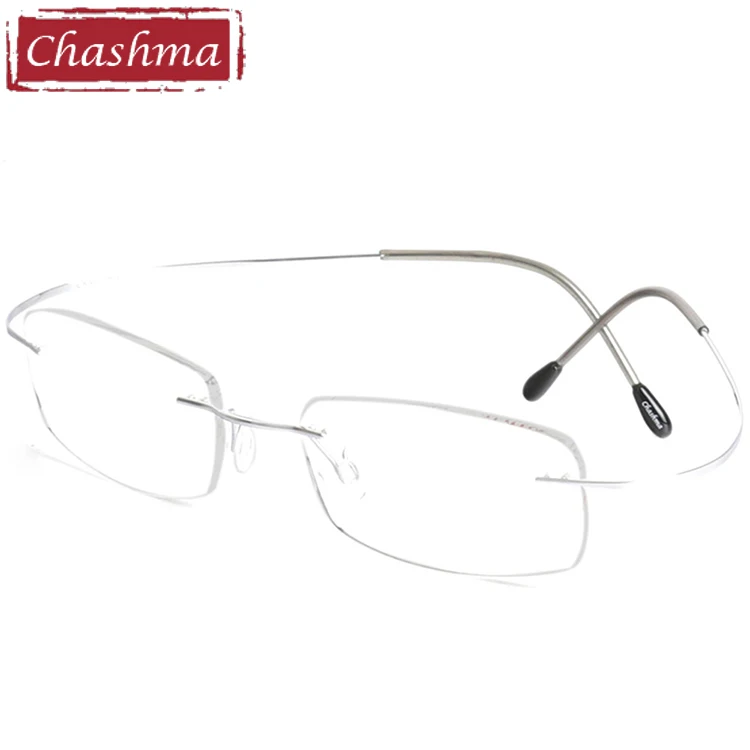 Silver Чашма Марка Titanium Очки Для Чтения Ультра LightMyopia Оптические Очки По Рецепту Очки - Цвет оправы: Silver