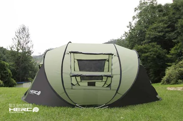 New Arrival 3-4 Person Use Ultralarge Pop Up Automatic Quick Open Beach Large Gazebo Camping Tent 2