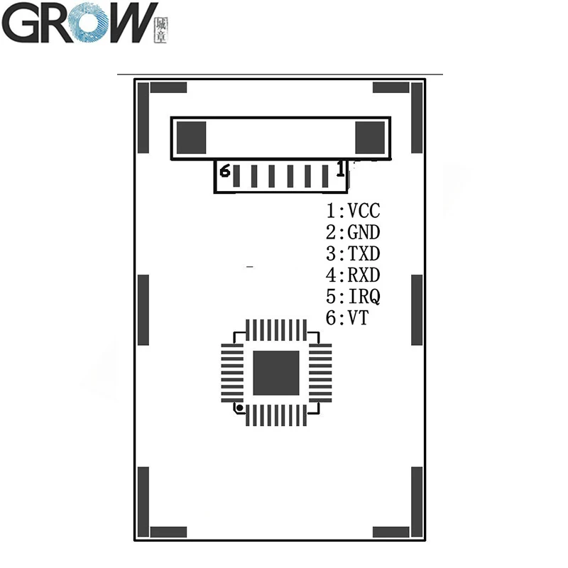 GROW R300 UART интерфейс 200 Емкость пальца емкостный контроль доступа отпечатков пальцев распознавание устройства модуль датчика сканер