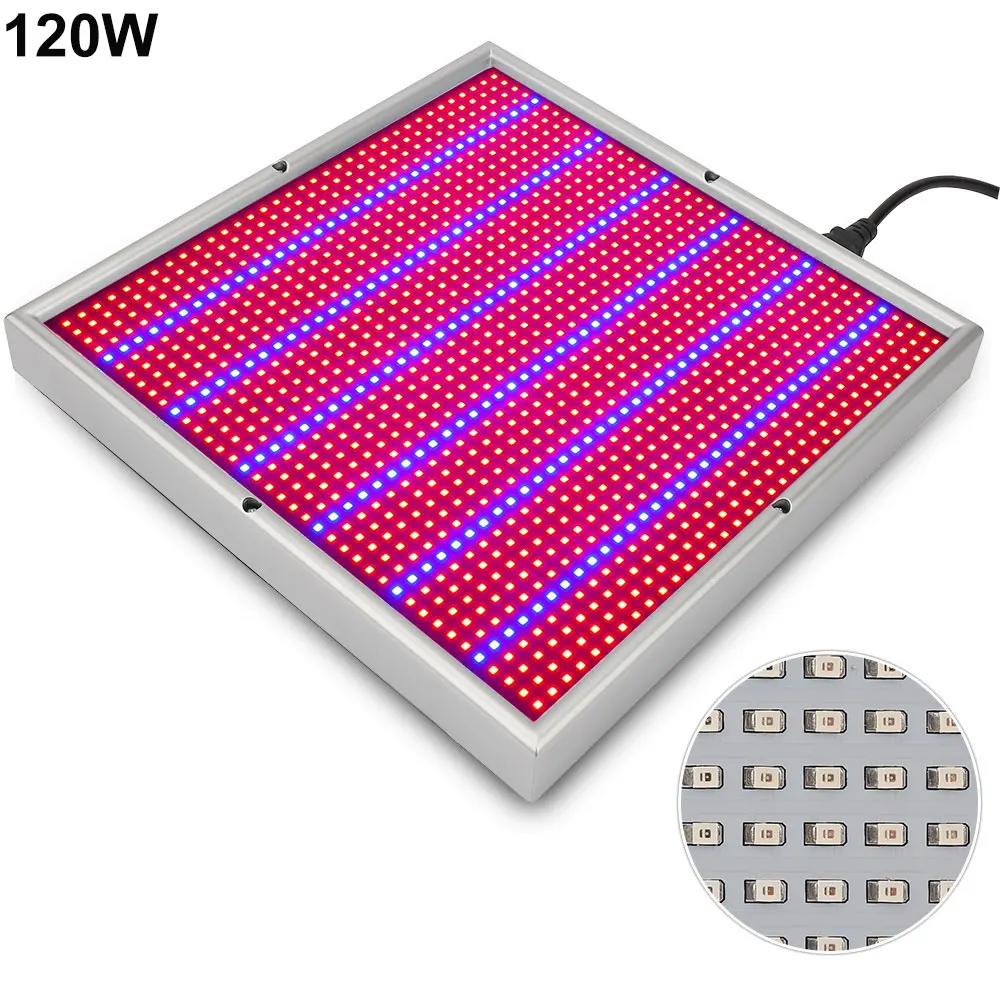 Светодиодная лампа для выращивания растений 2 шт./лот 120 Вт 1155Red 210 синий AC85 265