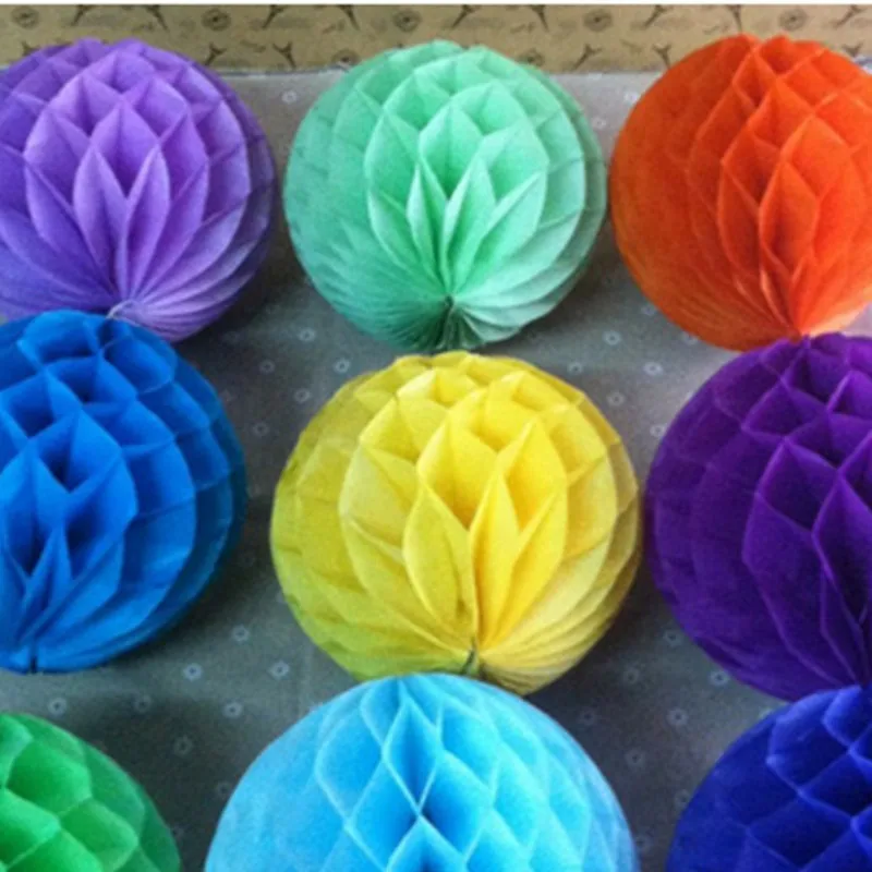 10 шт. 20 см 8 дюймов ткани Искусственные бумажный цветок фонарь Pom Poms букет из