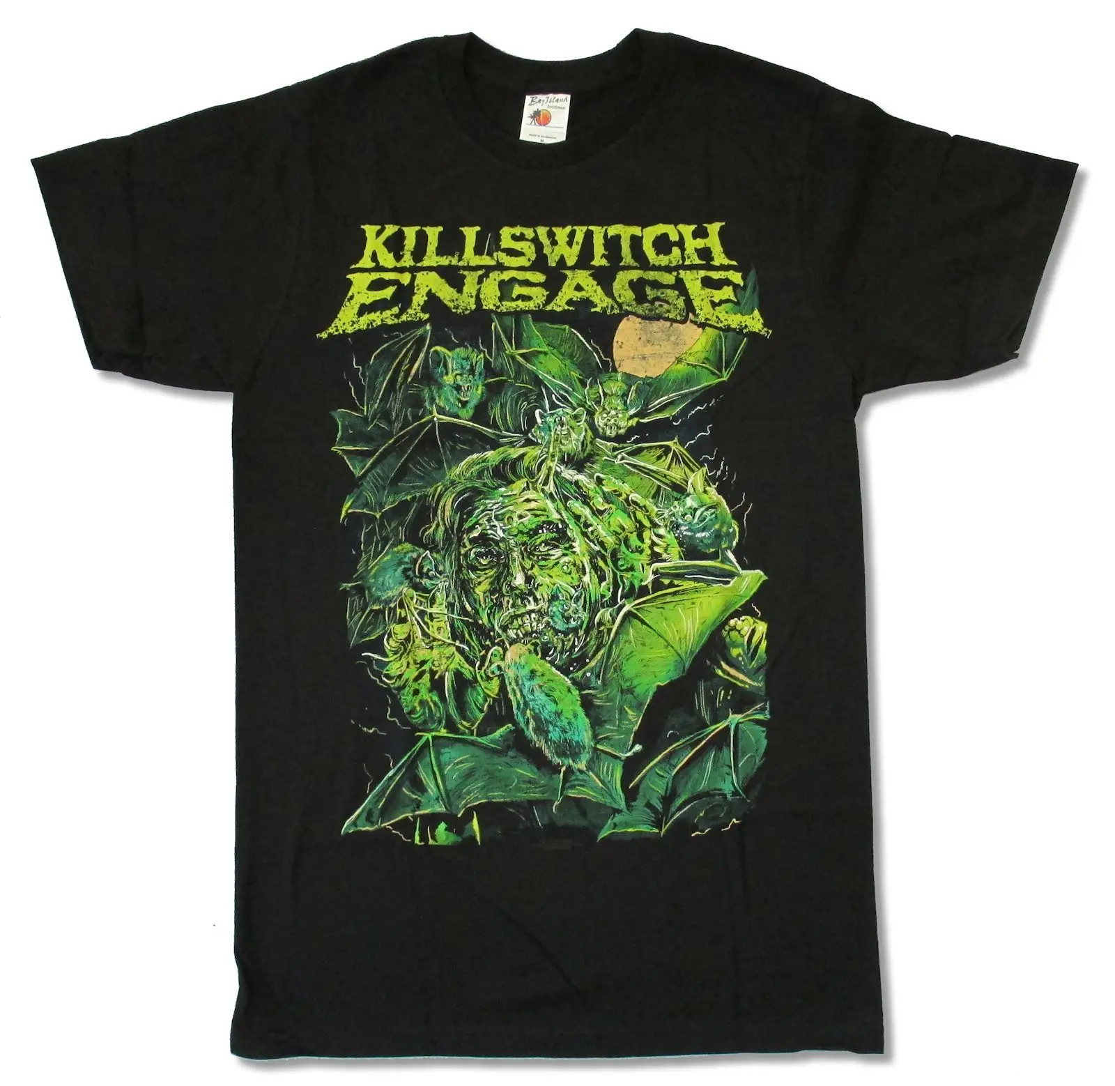 Черная футболка KILLSWITCH диагональю летучие мыши | Мужская одежда