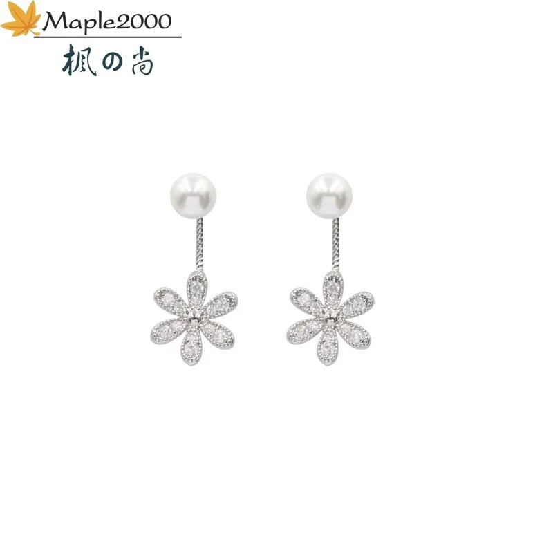 Женские серьги с подвеской в виде кленового листа 2000 жемчужных цветов богемные