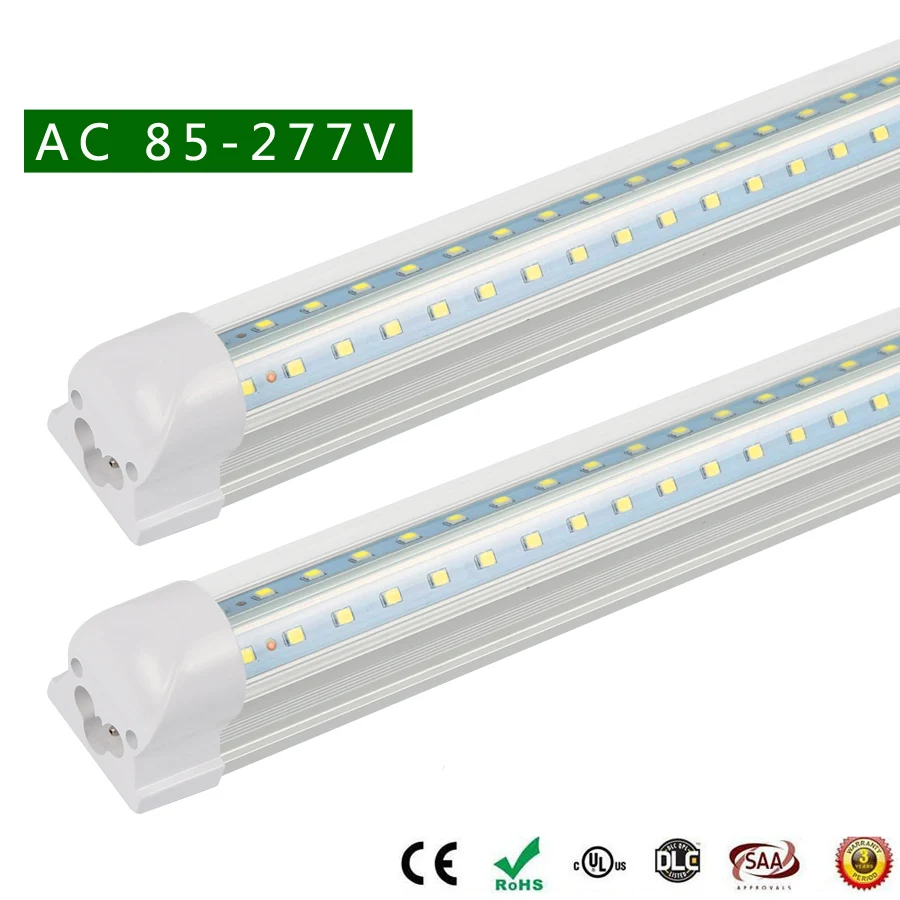 10 шт. T8 Led интегрированная V образная трубка/лампа/светильник 4 фута 5 футов SMD2835