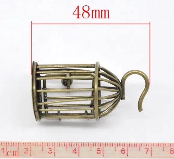 DoreenBeads античная бронза 3D Подвески в виде птичьей клетки подвески 48x28 мм Продан