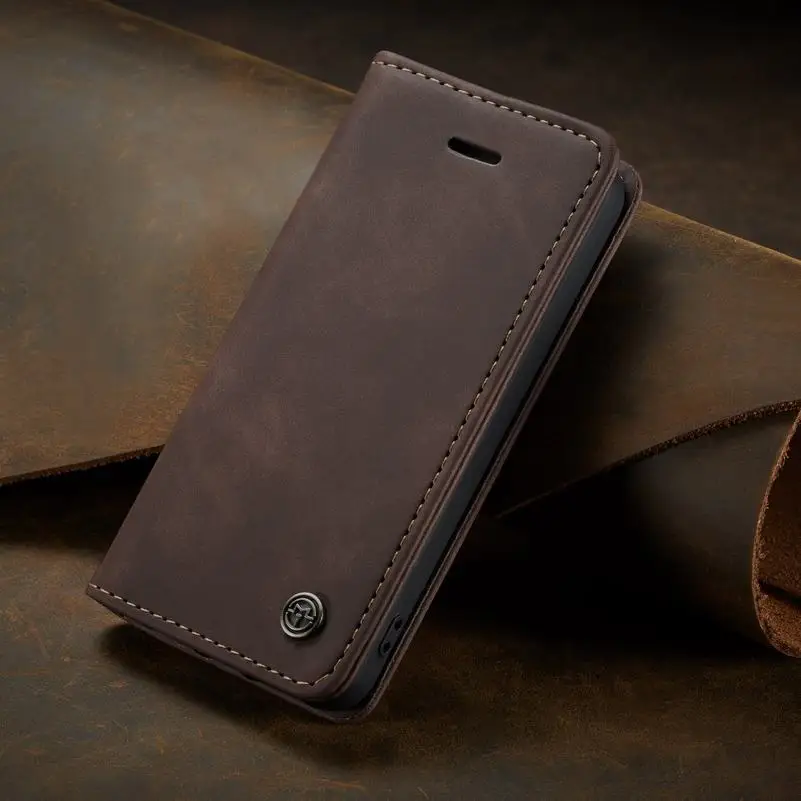 Coffee Case Магнитный флип чехол для huawei P Smart Honor 9 10 lite P30 P20 Pro, чехол для телефона 360, Роскошный Матовый чехол из искусственной кожи с держателем для карт - Цвет: Coffee Case