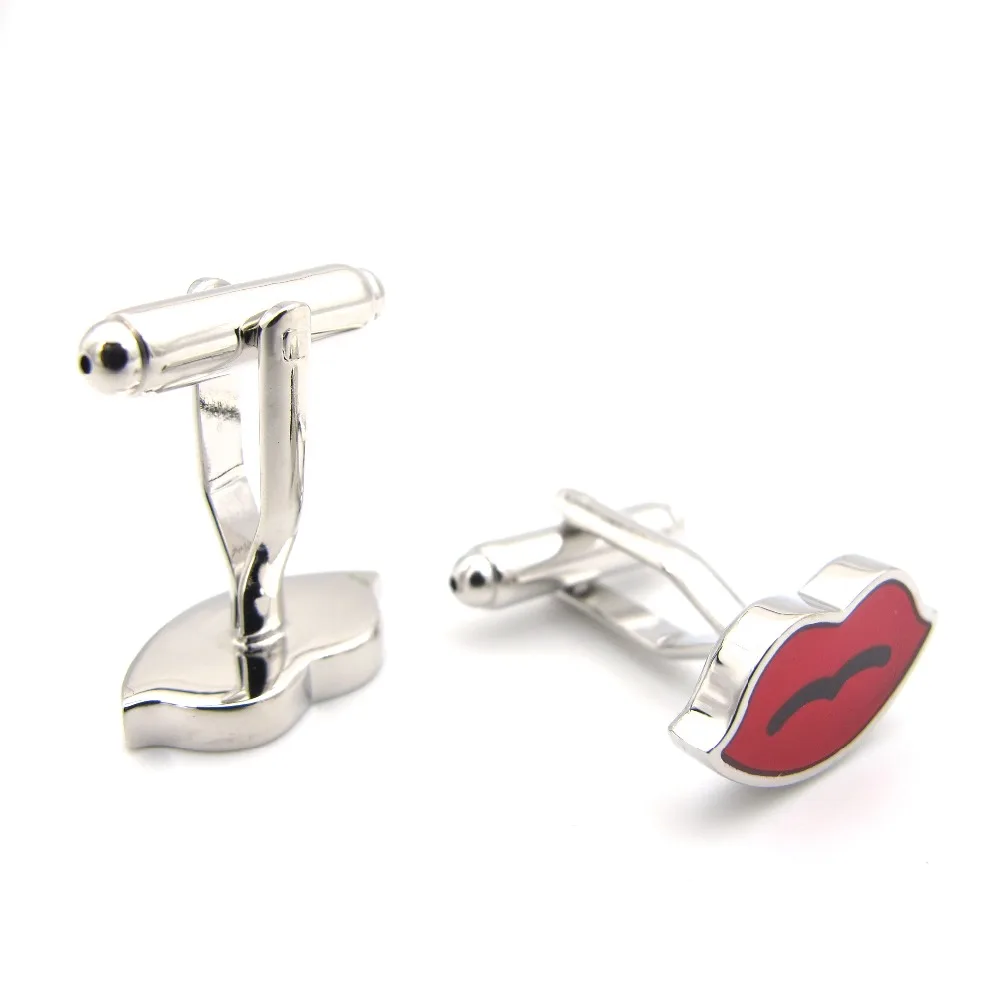 iGame New Arrival Red Lips Cuff Links Color Sexy Design Quality Brass Material Men Cufflinks Free Shipping | Украшения и
